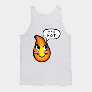 I'm hot blushing cartoon cute fire rosy cheeks Tank Top